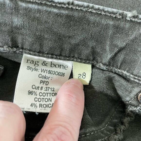 Rag & Bone Jean Women's Hunter Green/Black Legging Jeans - Size 28 - Mid Rise - Picture 6 of 8